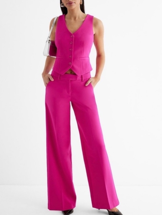 Express Pants - EXPRESS Editor Relaxed Trouser Mid-Rise Wide-Leg Pants - FABULOUS!